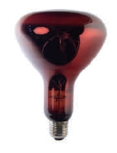 lampada infrarossi per riscaldamento animali - attacco E27 potenza 150 watt -- 