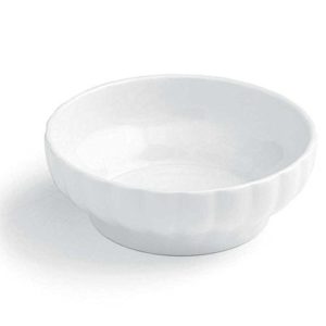 insalatiera in robusta porcellana bianca - misure cm 17 x 6 - adatta per lavastoviglie -