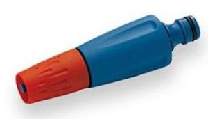 lancia in robusta plastica - regolabile - con innesto rapido - colore blu/arancio - 